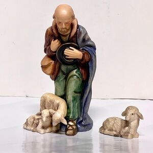 Goebel Hummel 7” Standing Shepherd With Sheep Nativity Figurine